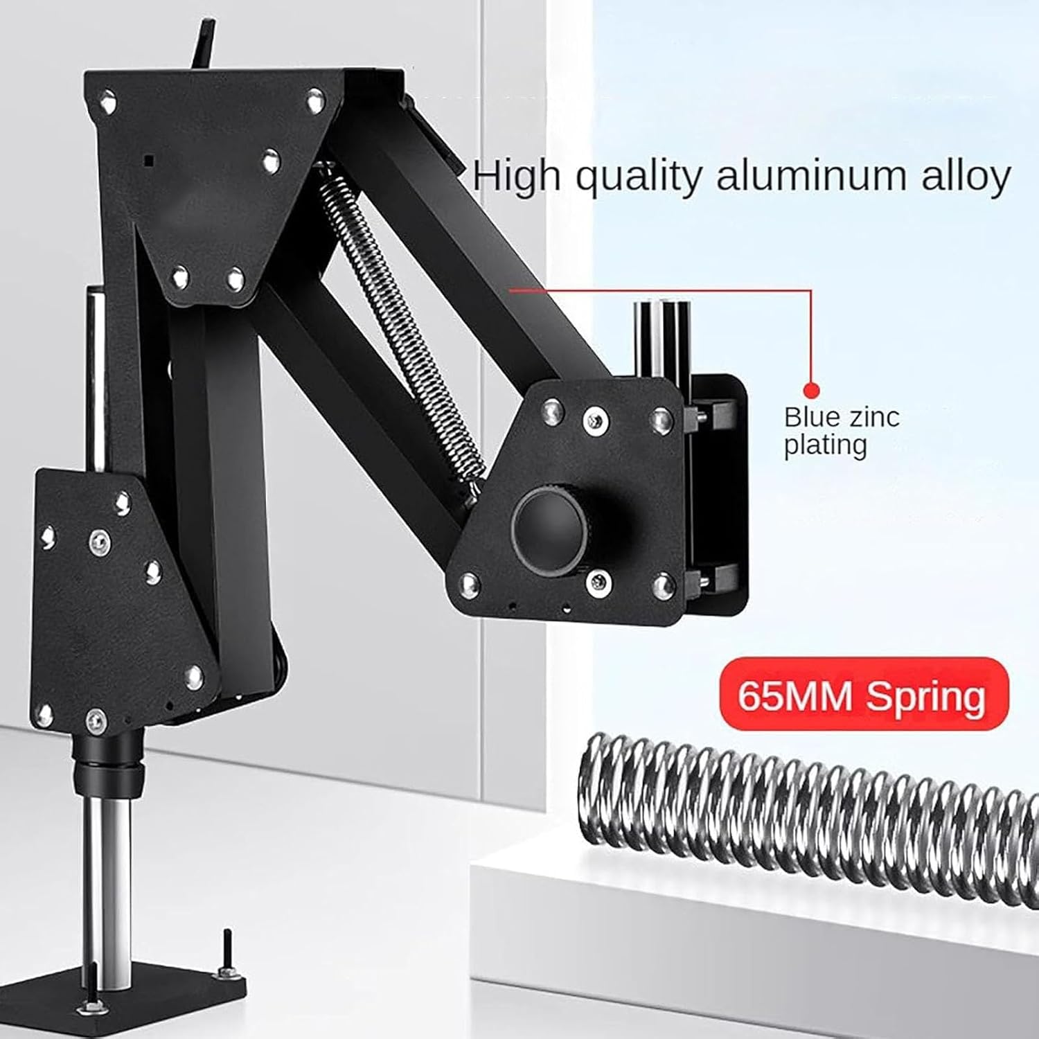 10X/20X Jewelry Micro Inlaid Mirror, Micro Inlaid Mirror 7x-45x Multi-Directional Microscope, 160mm Working Distance, with Ring Light and Ball Vise, for Mounting Electronics Inspection Tool