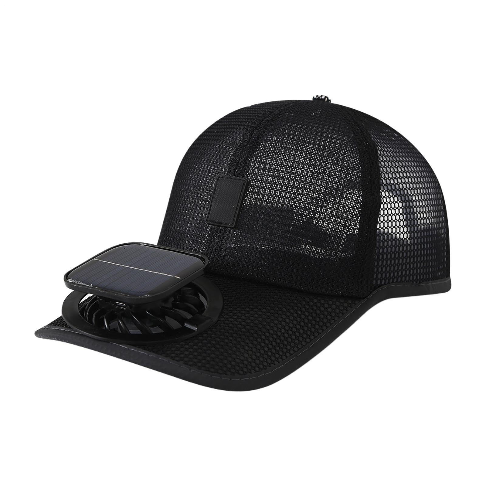 Cappello solare con ventola, protezione UV ricaricabile, cappello regolabile e rinfrescante per pesca, per esterni, spiaggia, estate, vacanze, campeggio, escursionismo, viaggi, adulti, uomini e donne