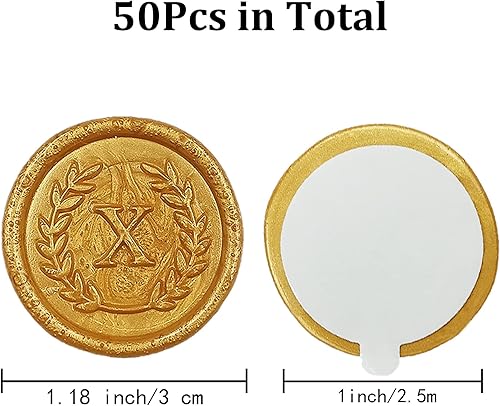 Miniatura 99 de 50 calcomanías adhesivas de cera con letra F, hechas a mano, sin necesidad de sellar, rasgar y usar calcomanías de cera para invitaciones de boda