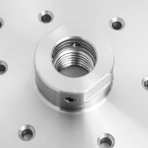 Miniatura 48 de Placa frontal de torno de madera de acero de 2 pulgadas con tornillo y dos arandelas de nailon, apto para torno de madera de husillo de 1 pulgada x