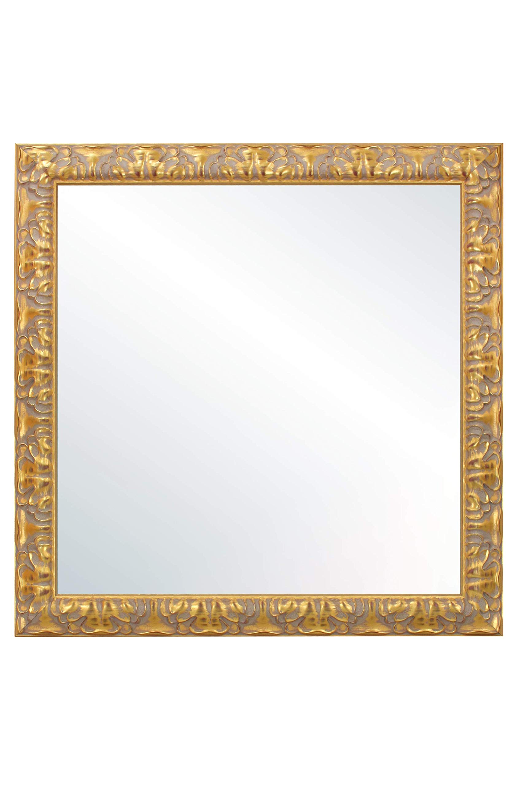 CHELY INTERMARKET, Espejo Pared Dorado 70X70 cm(79,50x79,50cm)/Dorado/Mod-149, Ideal para peluquerías, salón, Comedor, Dormitorio y oficinas. Fabricado en España. Madera Maciza.