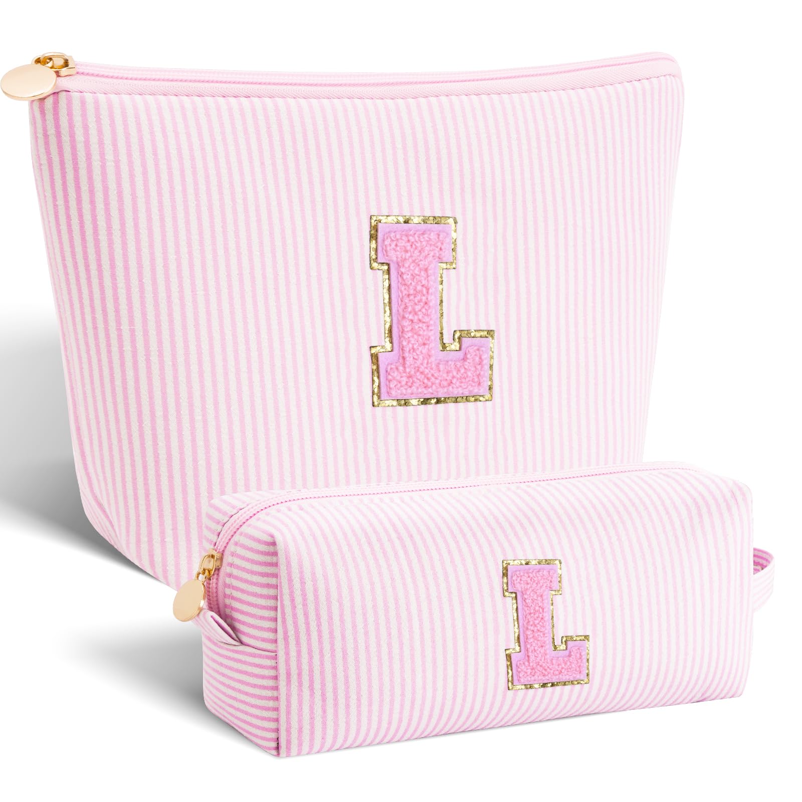 Birthday Gift for Kids Teen Girls | Dance Recital Gifts for Girls | Cosmetic Bag Daughter Sister Gifts Birthday for Women Teacher Preppy Makeup Bag - Pink,L