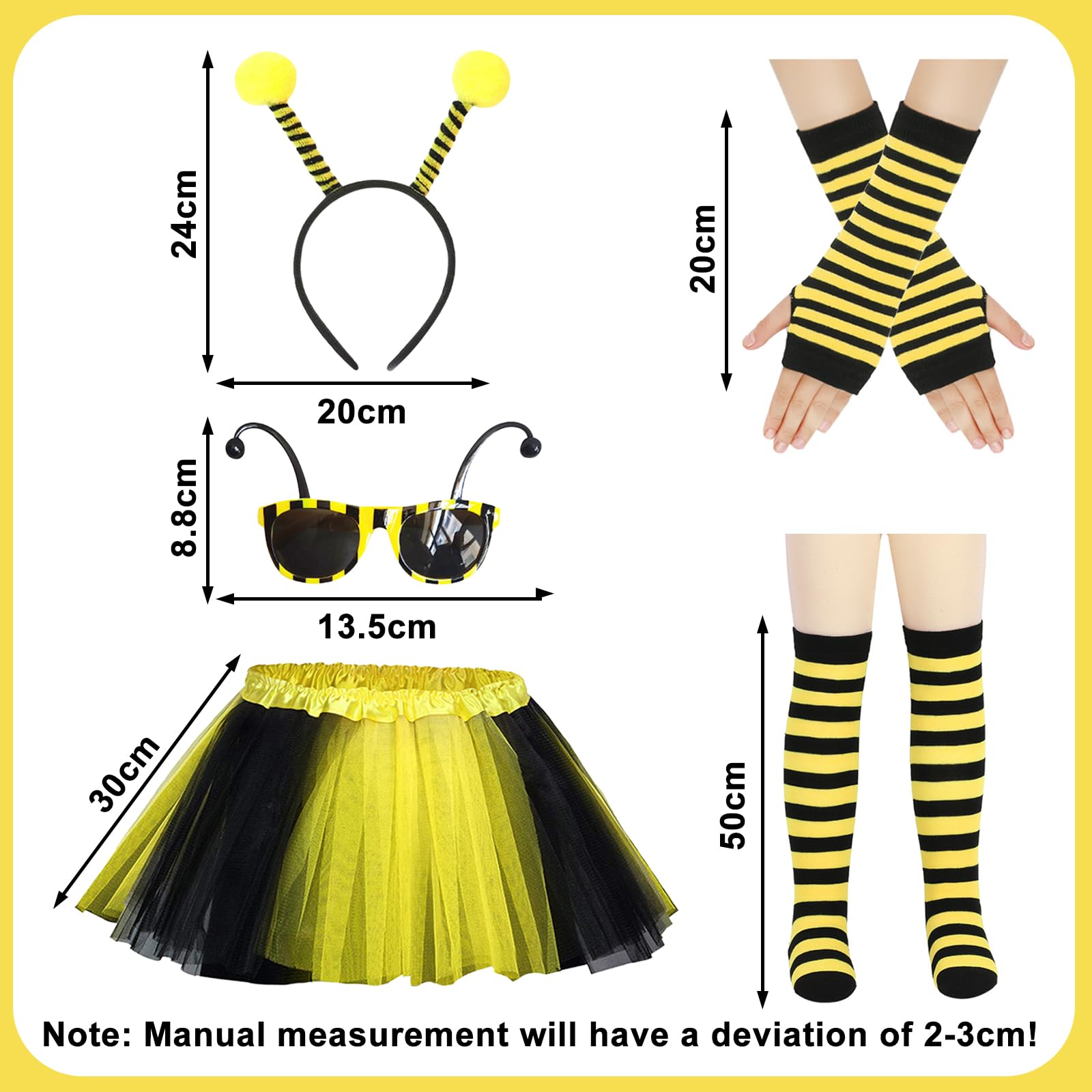 DAVBNM 7PCS Bumble Bee Costume Kids - Image 2
