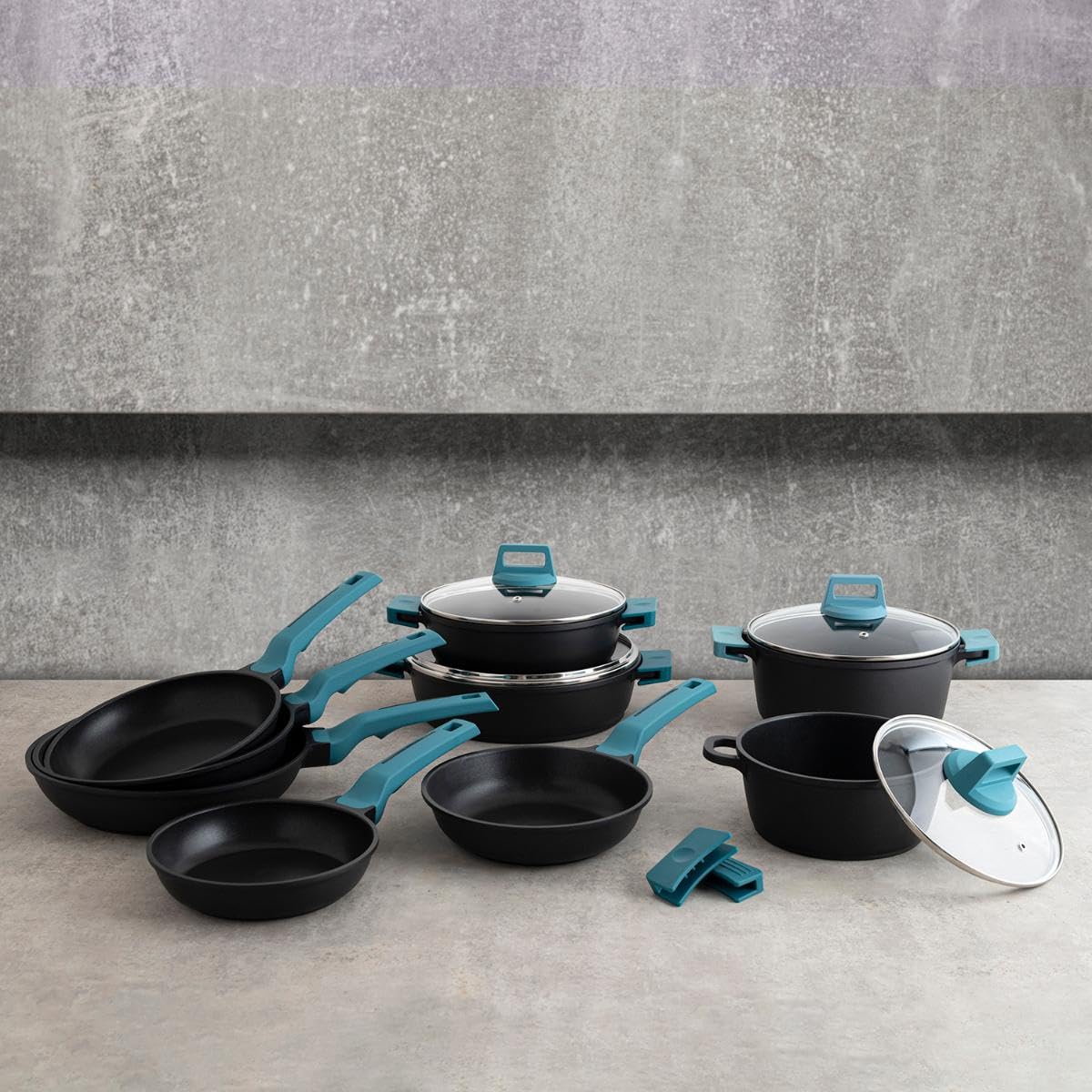Quid Casseruola in alluminio pressofuso 32 cm - 9,2 l alluminio adatto vetroceramica adatto induzione 2 strati antiaderenti