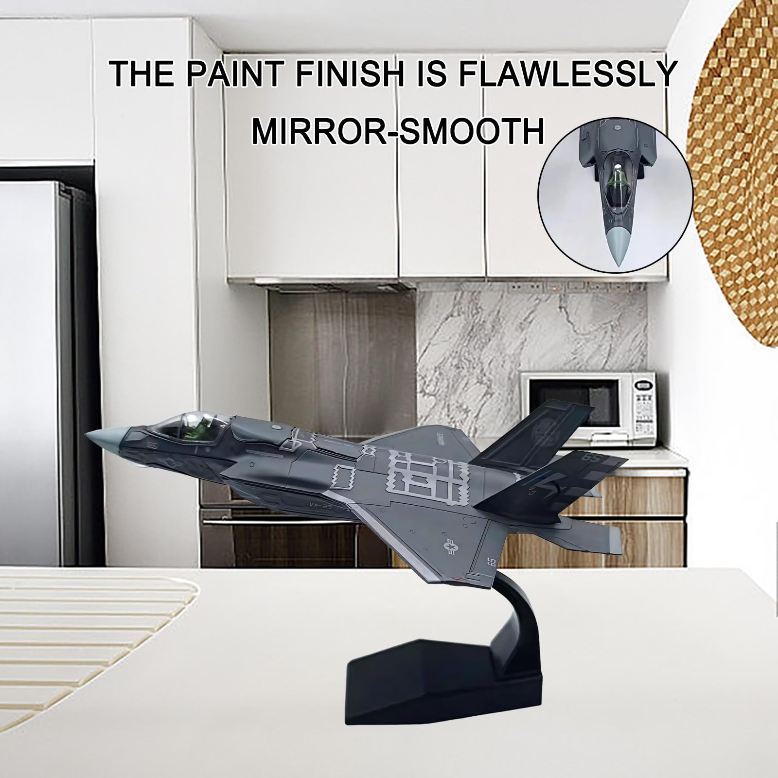 1:72 F-35B Modello visualizzazione statica caccia decollo verticale in metallo pressofuso preassemblato con supporto, dettaglio elevato for collezionisti appassionati aviazione Regalo