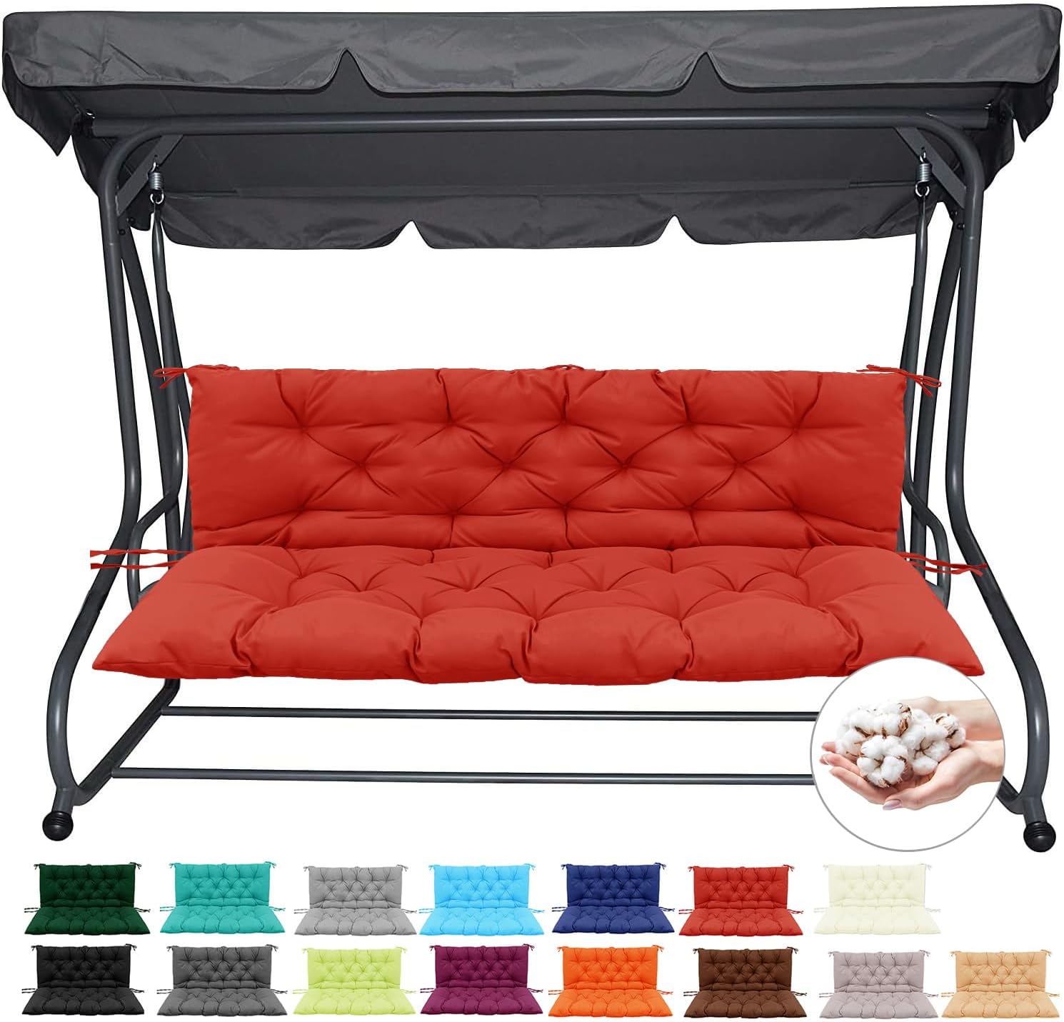 Yehotty Swing Cushions Replacement, Waterproof 23 Seater
