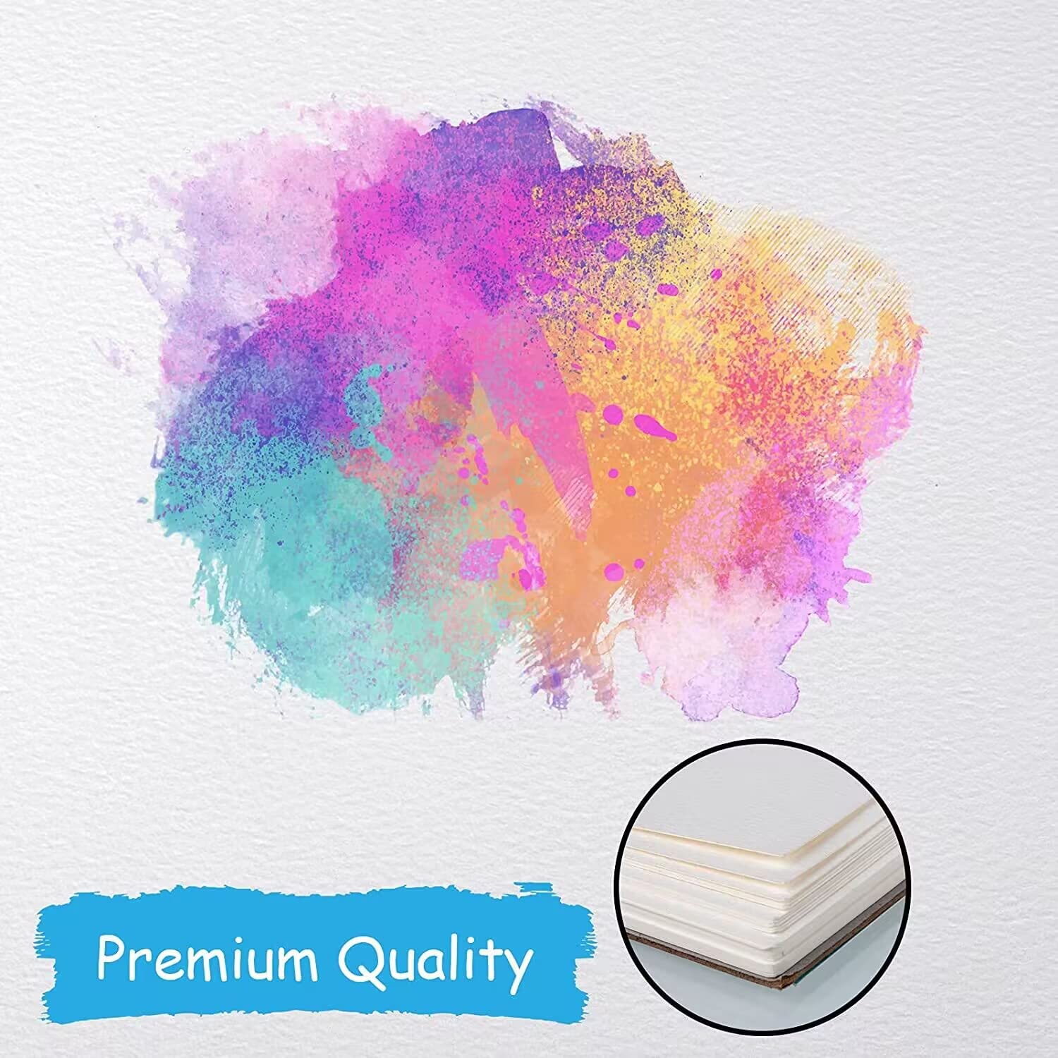 Papier akwarelowy luzem, 21,5 x 28 cm, 70 arkuszy (180 g/m²) papier artystyczny - akwarele, mieszane media, rysunek i dziennik artystyczny..