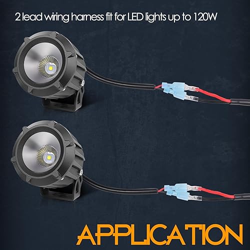 Miniatura 7 de Nirider - Arnés de cableado de 2 conductores, interruptor de manillar de motocicleta, 12 V, 40 A, fusible de relé de nailon, kit de arnés de