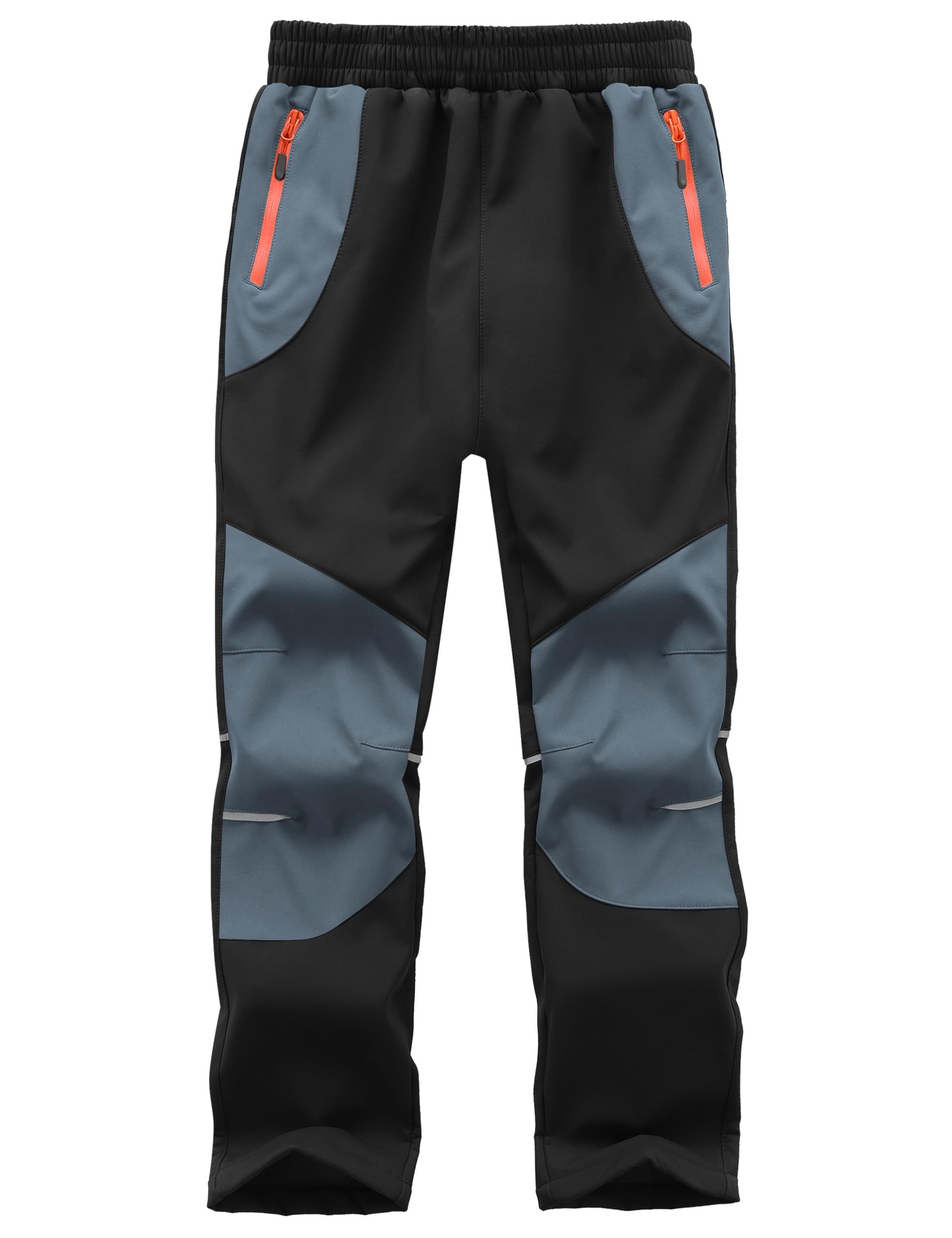 Buyboxs Kids Snow Pants Boys Waterproof Ski Pants Youth Winter Warm Fleece Lined Hiking Trousers Softshell Snowpants