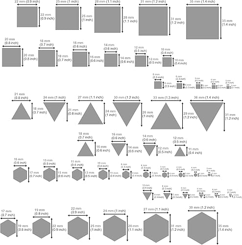 Miniatura 2 de Aleks Melnyk #207 Plantilla de triángulo de metal, Plantilla cuadrada, Maestro triangular, Herramienta de arte hexagonal, Plantilla de dibujo