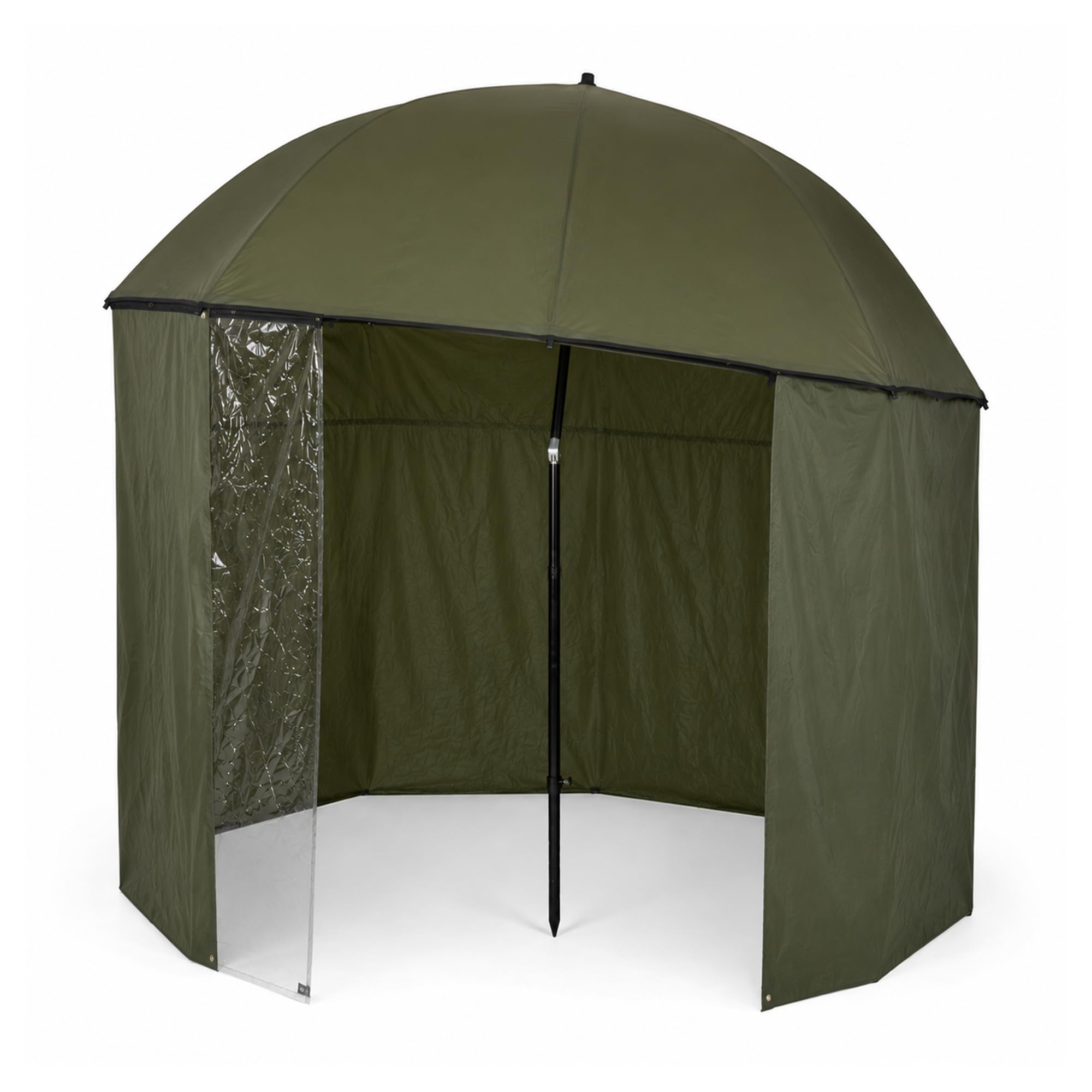 TRAXIS Eco Schirmzelt + Anbauzelt 250cm - Unzerstörbarer Schutz für Angler bei Regen, Sonne und Wind.