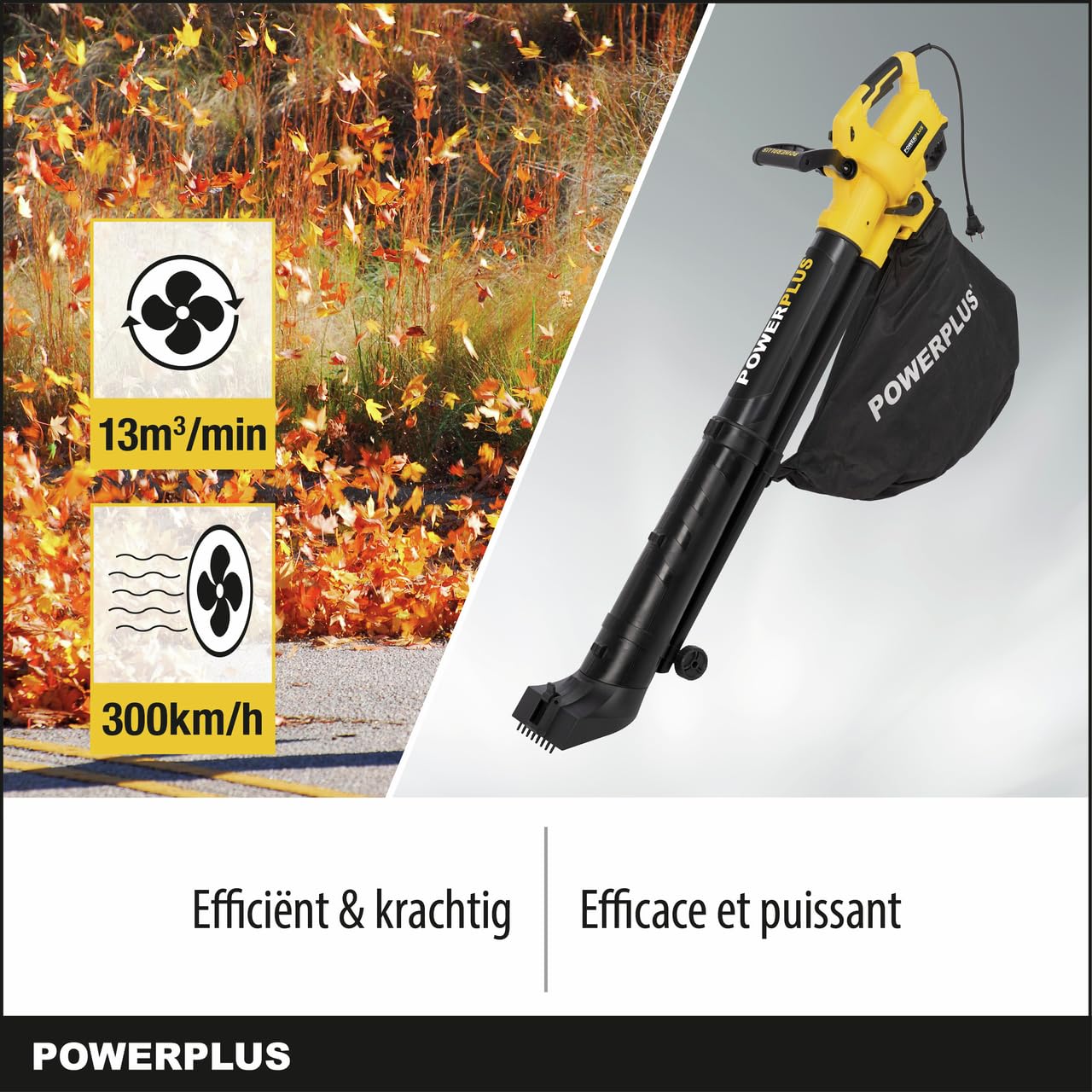 Powerplus POWXG4038 POWXG4038-Aspirador/Soplador di Hojas 3300 W