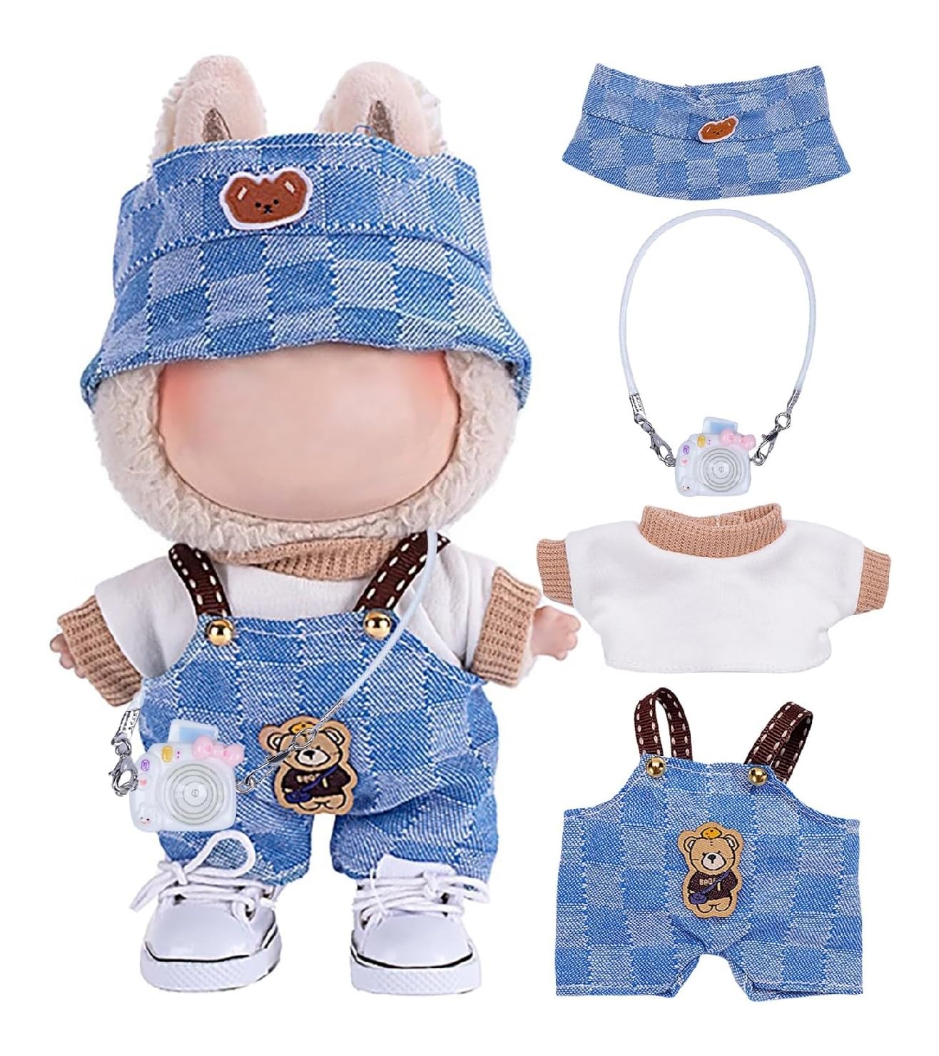 Vestiti per bambole Labubu da 17 cm, stile chic con abito in