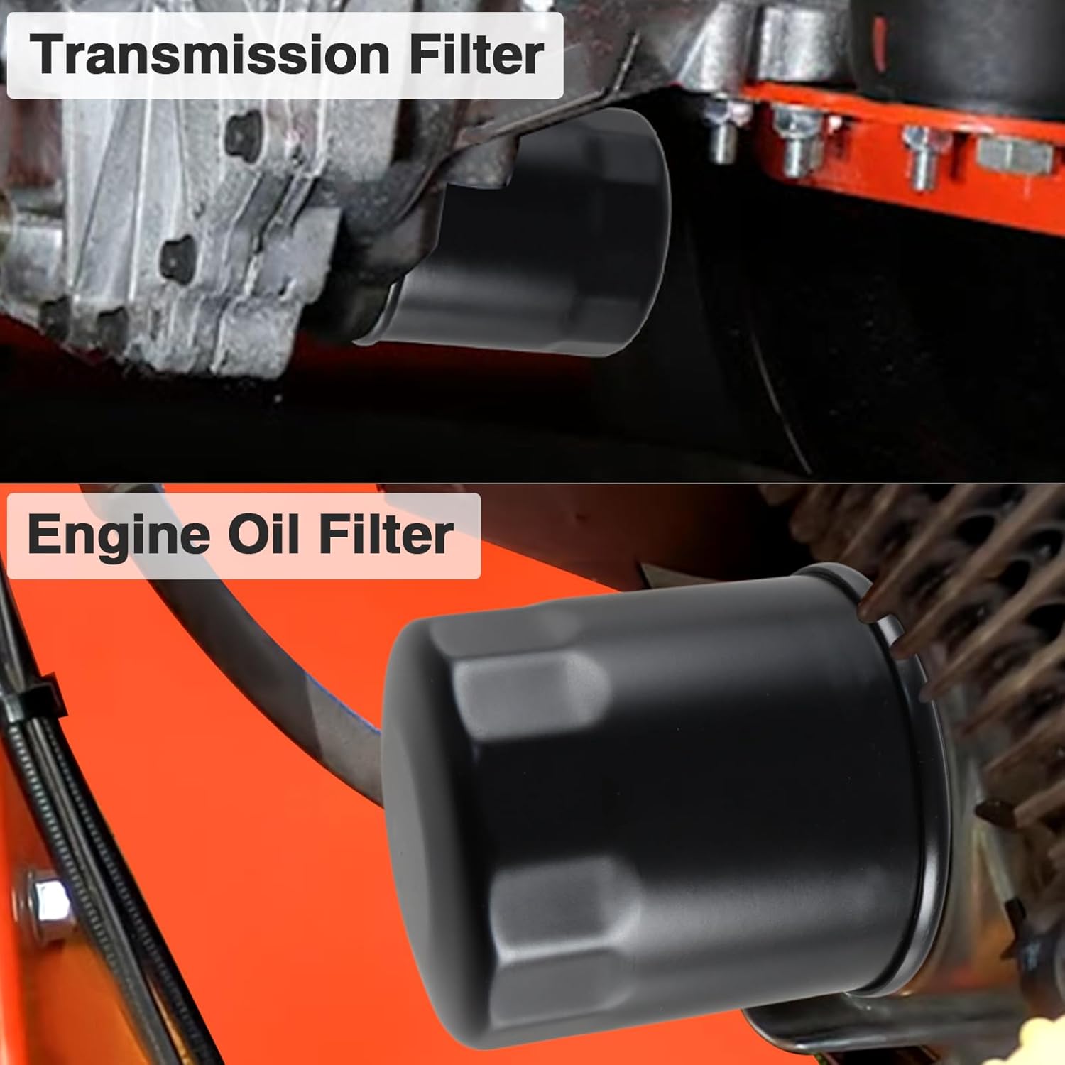 2pcs Oil Filters Transmission Filters and Hydraulic Filters Compatible with Hydro-Gear 52114,Ariens 21545100,BadBoy063-1050-00,BushHog50052929,Exmark109-3321,Ferris5101026X1,Hustler 600976 and more