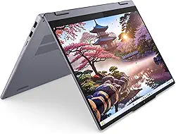 Lenovo IdeaPad 5 2 em 1 com processador AMD Ryzen AI 7 350, tela sensível ao toque WUXGA IPS de 14 polegadas, memória LPDDR5X de 16 GB, armazenamento de 512 GB, caneta digital, Wi-Fi 7, câmera híbrida