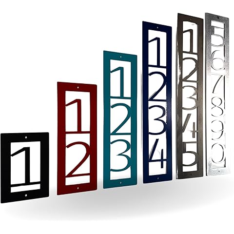 House Sensations Art Custom Vertical Address Numbers for House – House Number Plaqu...