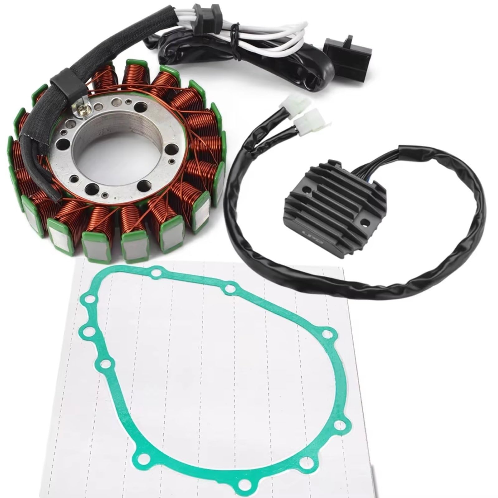 Dla Zx636 Dla Ninja Dla Zx-6R 2005 2006 Motocykl Magneto Stojan Regulator cewki Prostownik Z Uszczelką