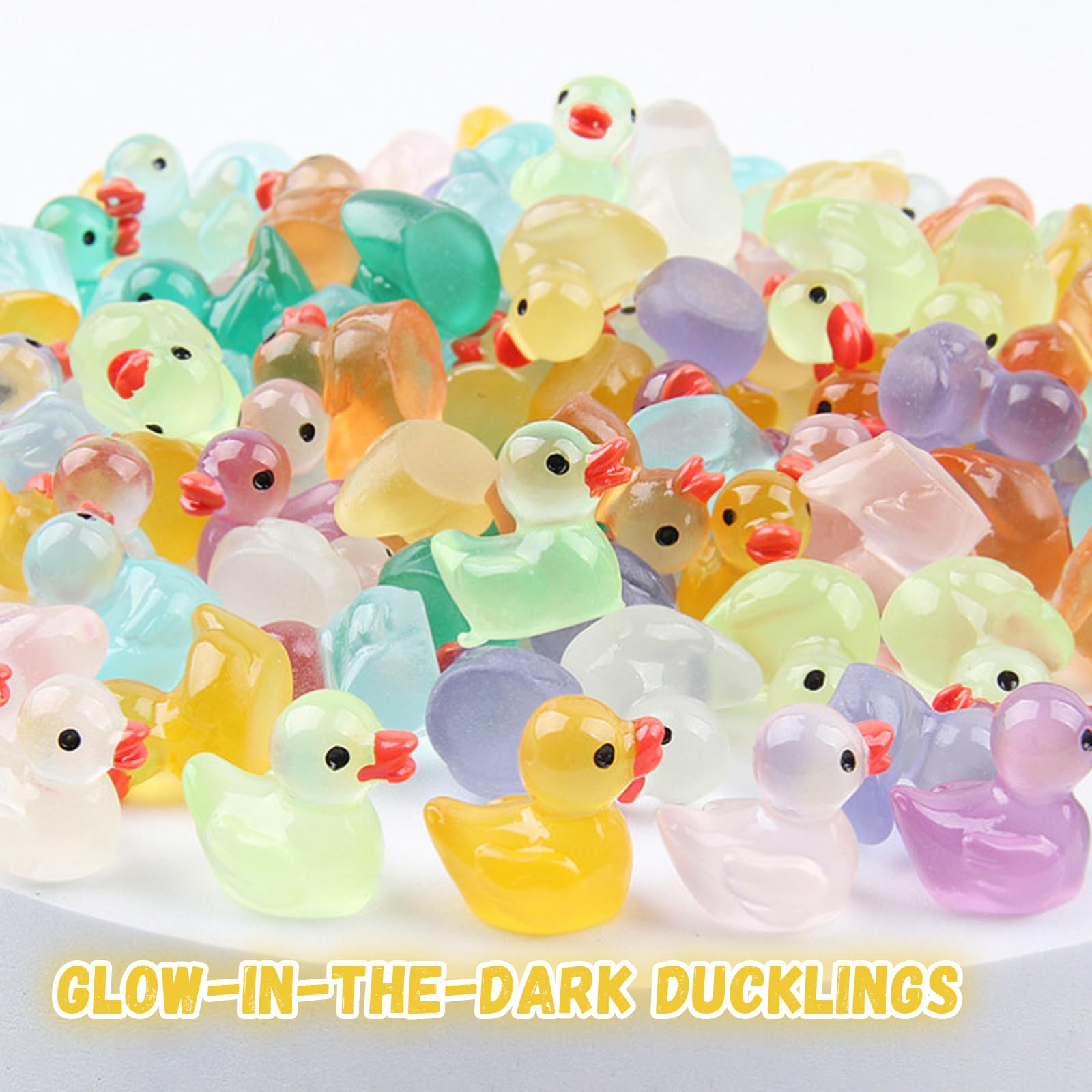 Lot De 100 Mini Canards Lumineux En Résine - 15 Couleurs - Petits