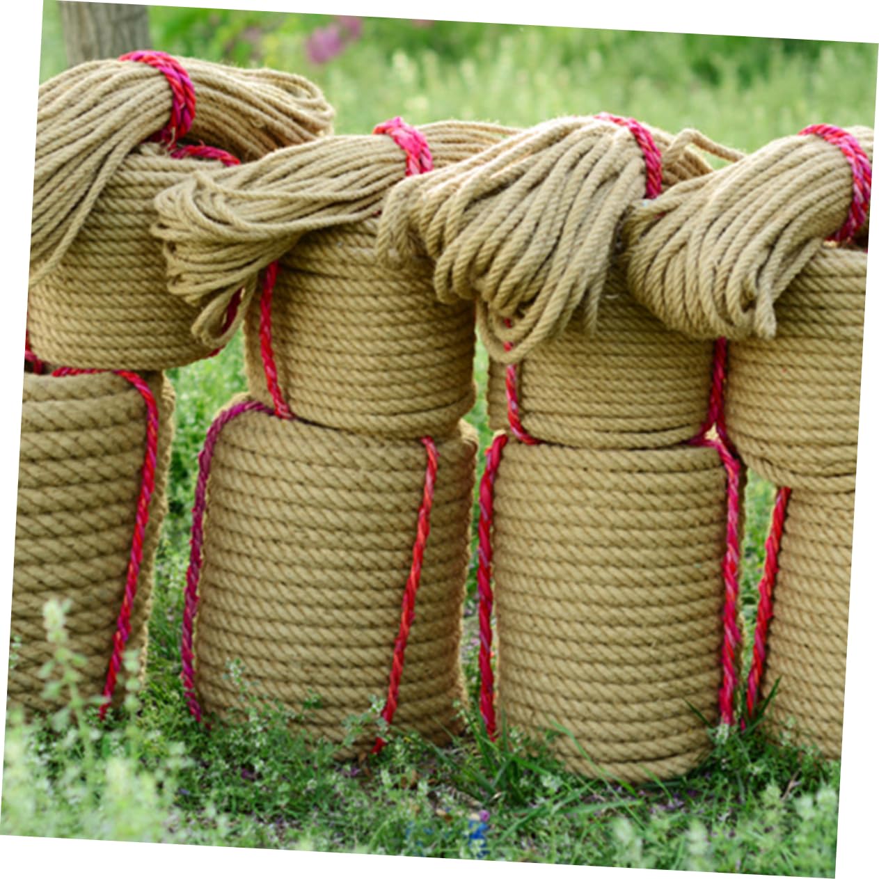 Uonlytech 30m Corde De Jute Naturelle Épaisse Résistante Loisirs Créatifs Emballage Cadeaux Jardinage Décoration