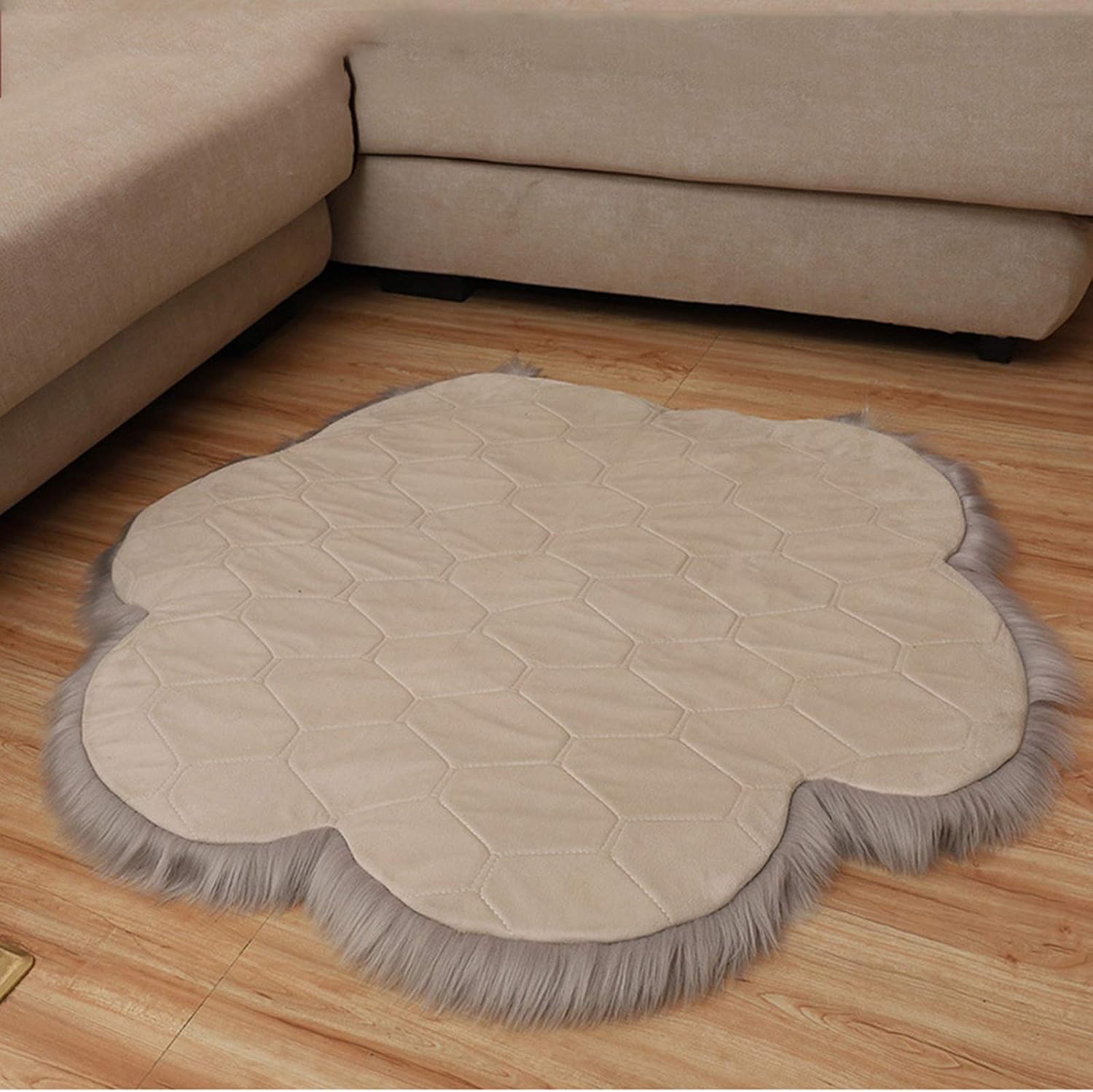 Modern Soft Indoor Shaggy Fur Area Rug, Furry Rugs for Girls Boys Room, Fluffy Anti-Skid Shaggy Area Rugs, Fluffy Floor Carpet, for Bedroom Livingroom Decorative 2'x1'7”