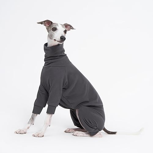 Miniatura 2 de ESCCBOO Ropa interior mullida de algodón acogedora para galgos italianos, whippets, pijamas y overoles súper suaves y cálidos (S, gris)