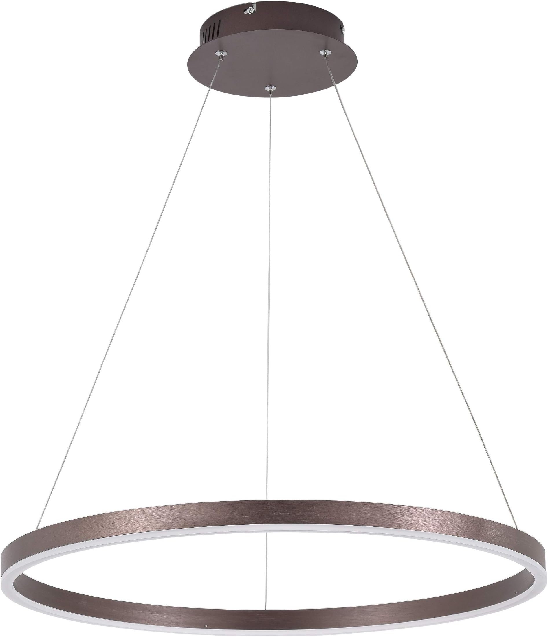 Ring Pendant Light Modern Round Shape Ceiling Light Fixture Adjustable Led Flush Mount Chandelier with 1 Ring for Bedroom, Living Room, Dining Room, Kitchen, White Light