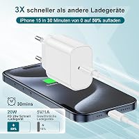 DGVERS iPhone Gyorstöltő Szett - 20W USB-C Adapter és 2M Kábel iPhone 17/16/15 Sorozathoz, iPad Air/Mini Készülékekhez Kompatibilis 2