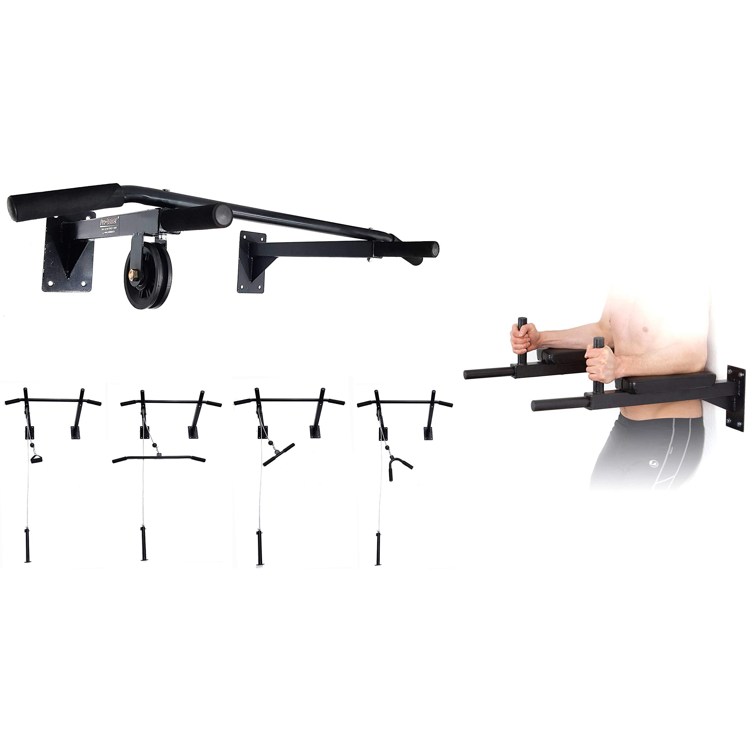 Protoner Combo of Dynamic Chin up Pull up Bar & Dips Bar for Home Gym (B07DRCL4K7) Amazon Price History, Amazon Price Tracker
