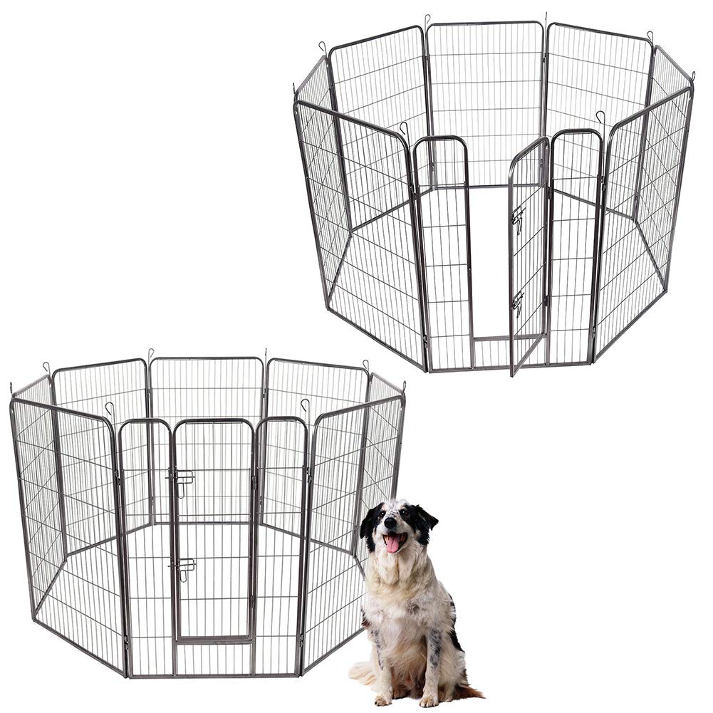 S AFSTAR 40/48 inch Dog Pen Pet Puppy Playpen Exercise Pens Gate