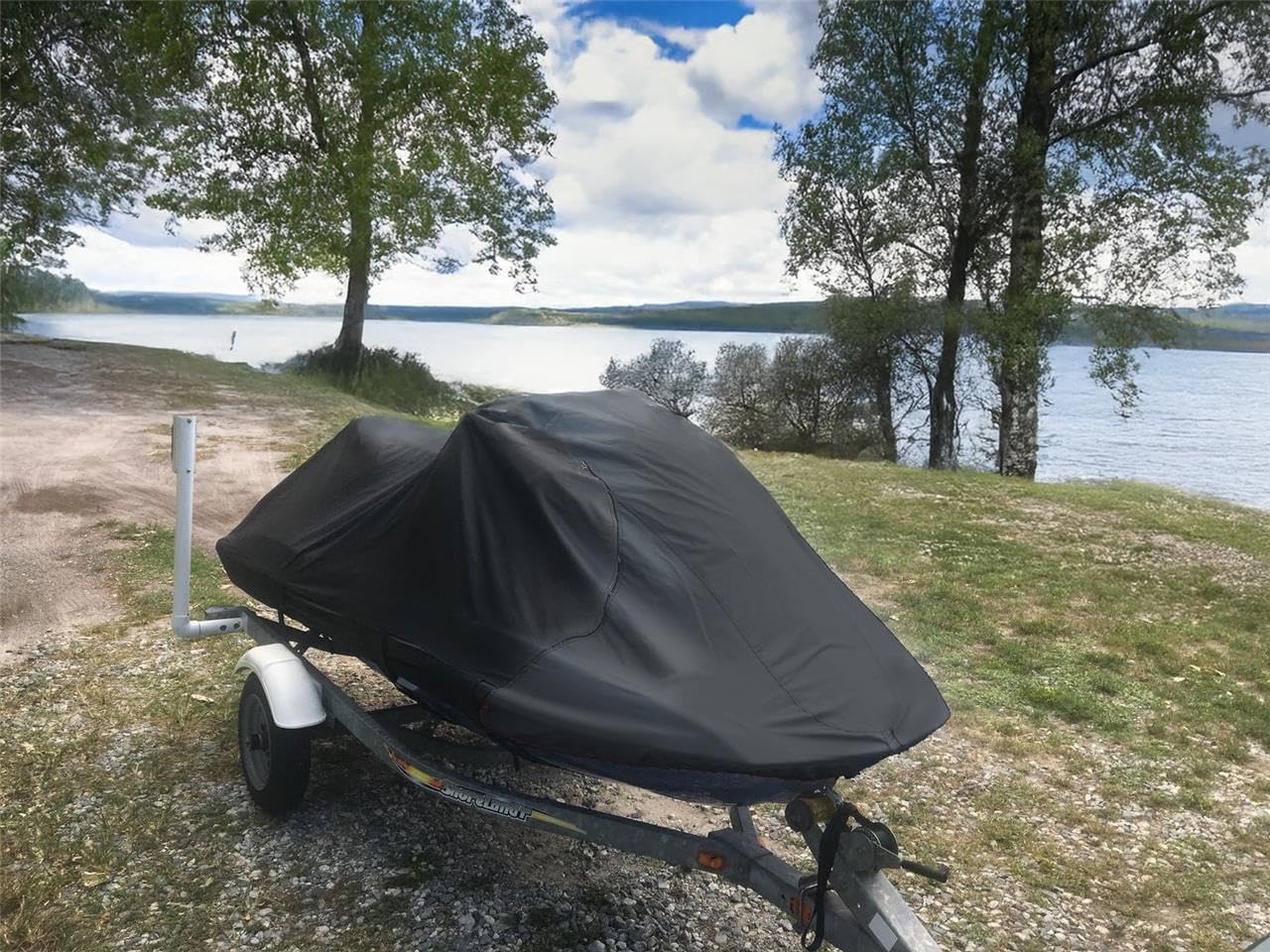 SBU Black Top of the Line Jet Ski Cover Compatible for Yamaha Wave Runner VX Cruiser 2007 2008 2009 2010 2011 2012 2013 2014 11 Jet Ski PWC Cover