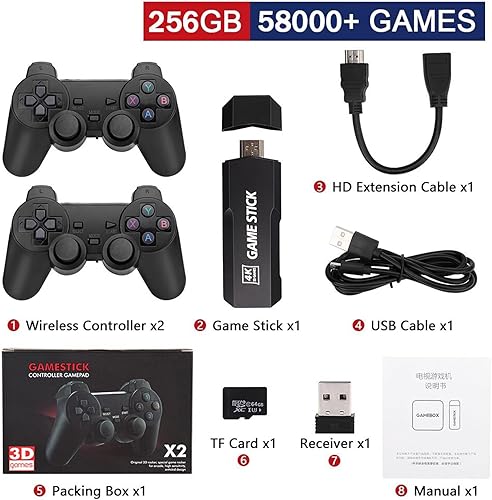 Miniatura 6 de Jogujos - Consola de videojuegos retro, palo de juego retro, juego de palo de nostalgia, palo de video plug and play, stick integrado en más de