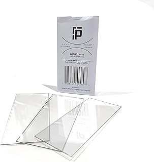 Ridge Products 10 Pack Clear Welding Lenses, 2"x4.25" Clear Lenses, Replacement Protective Plates for Welding Hoods and We...