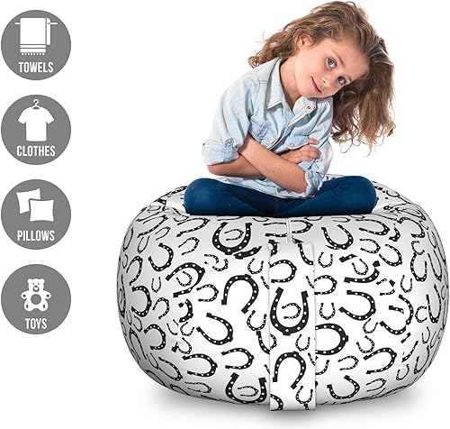 Miniatura 110 de Lunarable Silla de almacenamiento para adolescentes, coloridos patines de estilo retro, para actividades juveniles, para niñas y niños, divertido