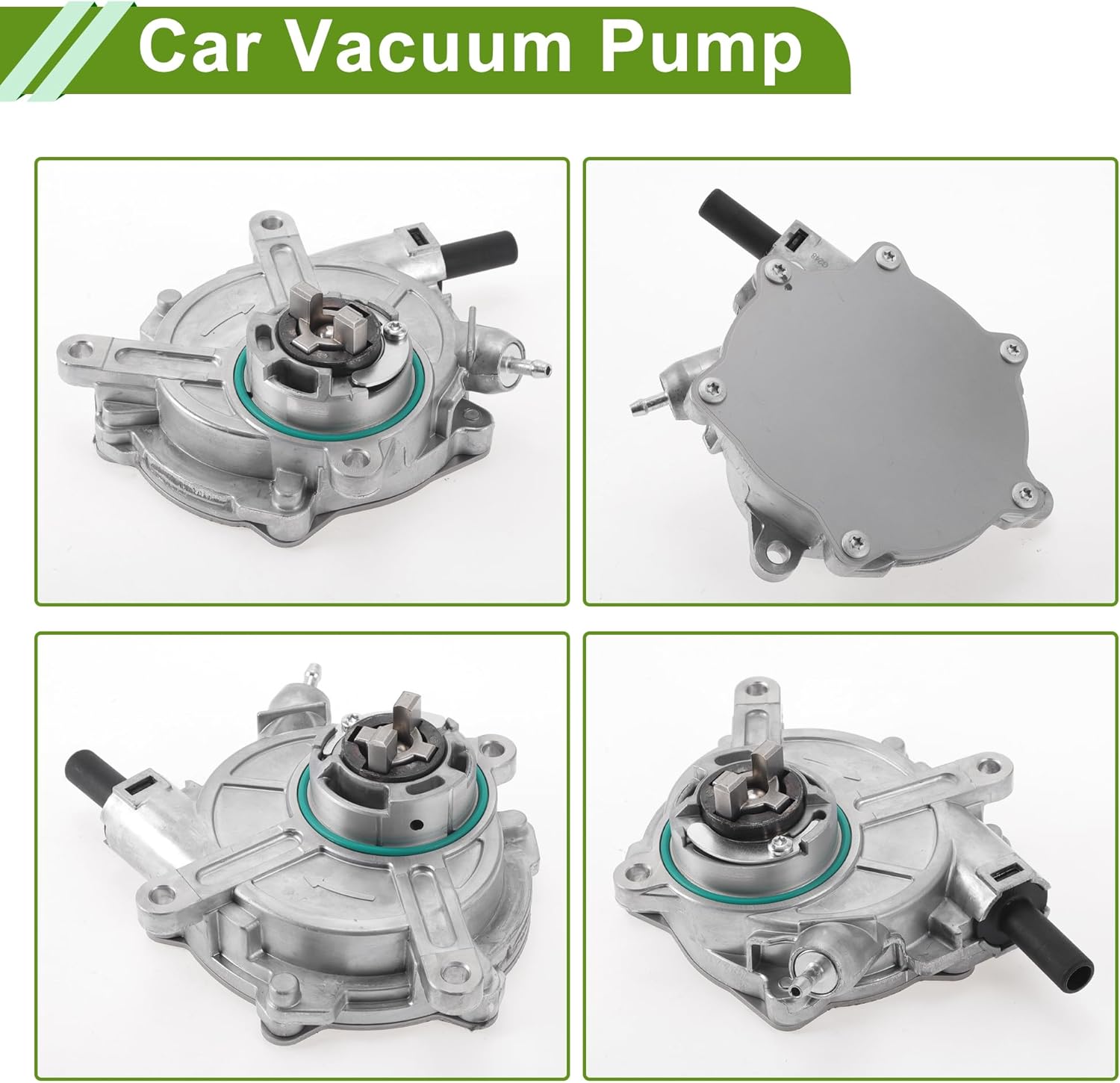 Brake Vacuum Pump No.2722300565 Engine Vacuum Pump for Mercedes-Benz C230 2006-2007 V6 2.5L (W203 Series) Aluminum Alloy Silver Tone 1 Pc