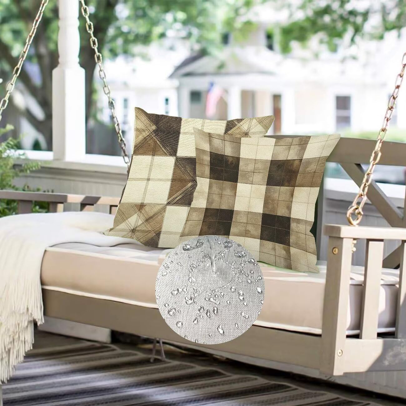 Europa settentrionale Geometria ( 2 ) Cuscini da Esterno 40x40 cm Federe Cuscini Divano Set di 4 Soft Copricuscini Divano, Con Cerniera Invisibile, Stampato su due lati per Giardino Balcone Decor m-35