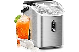 Nugget Ice Maker Countertop with Chewable Pellet Ice, Ultra-Fast Ice Making, Portable...