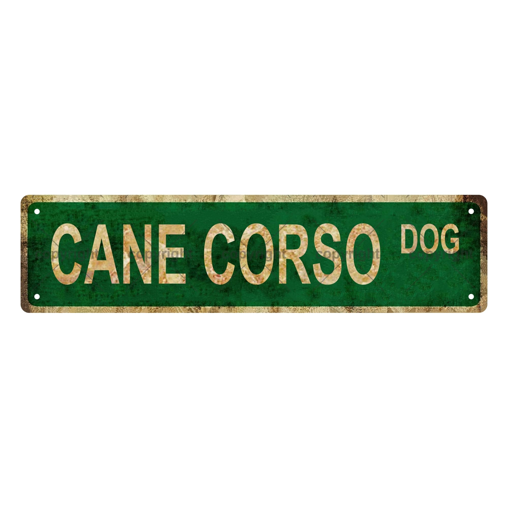Cane Corso Dog Dog Metal Tin Street Sign Bar Cafe Garage Cave Home Room Wall Bathroom Farmhouse Garden Porch Patio Decor,4x16 Inch