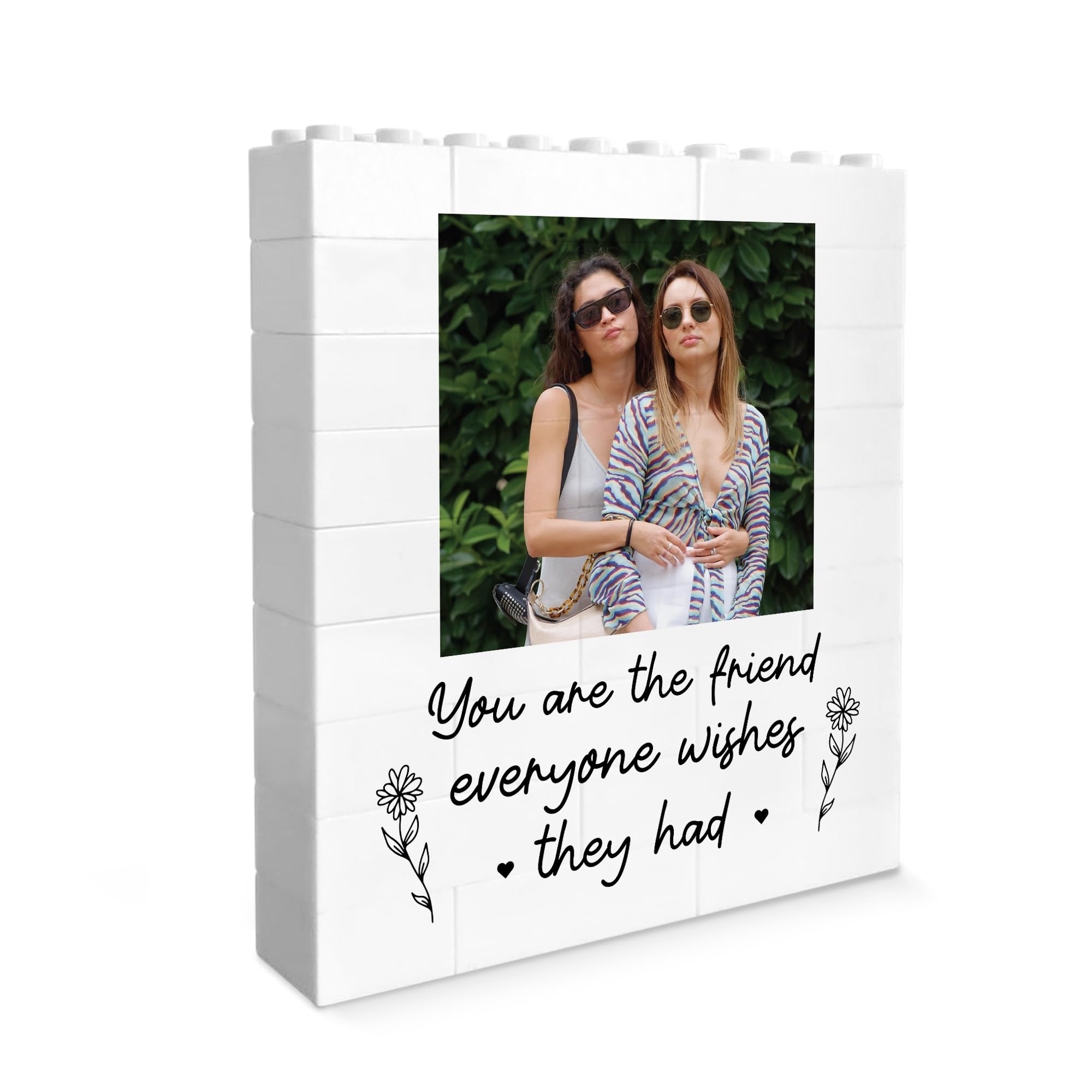 Red Ocean Best Friend Photo Personalised Birthday Present For Her Friendship Friendship Photo Building Block for BFF Christmas Bestie