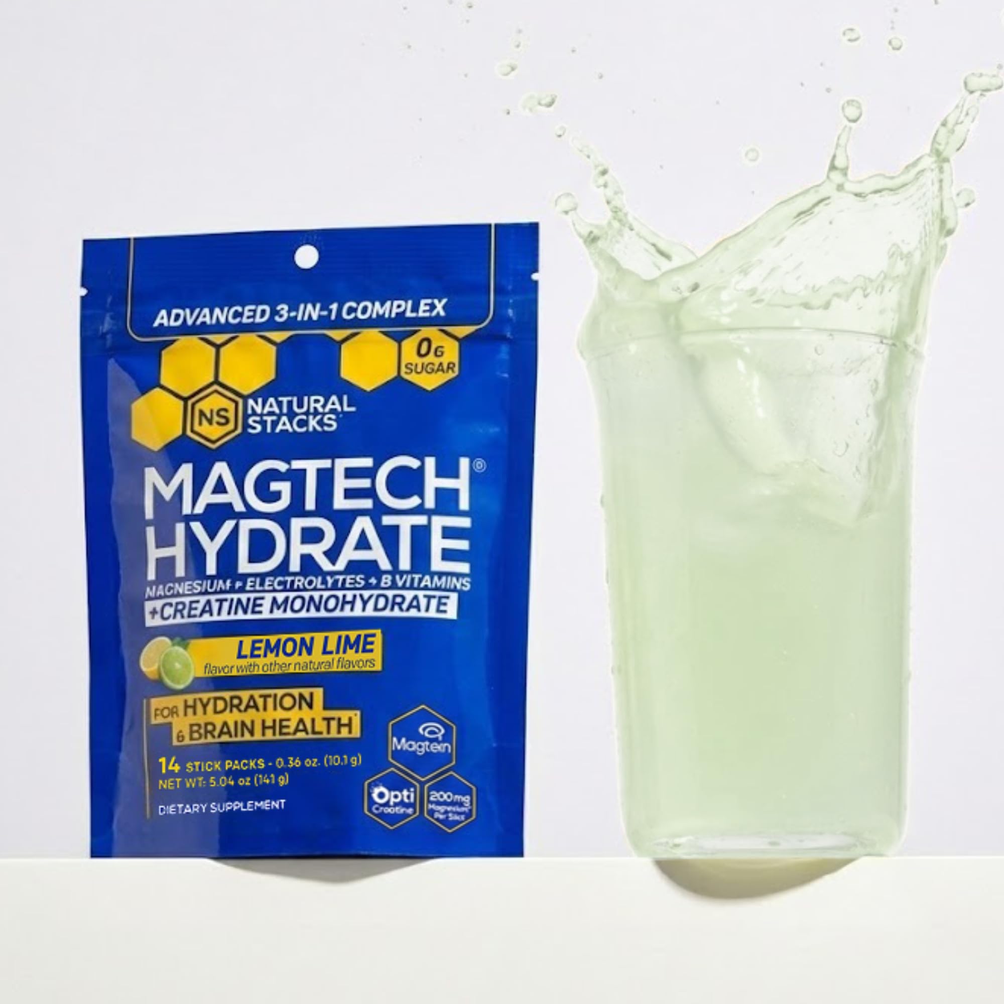 MagTech Magnesium Hydration Packets, Electrolyte Powder, 14 Servings — Amazon image 5