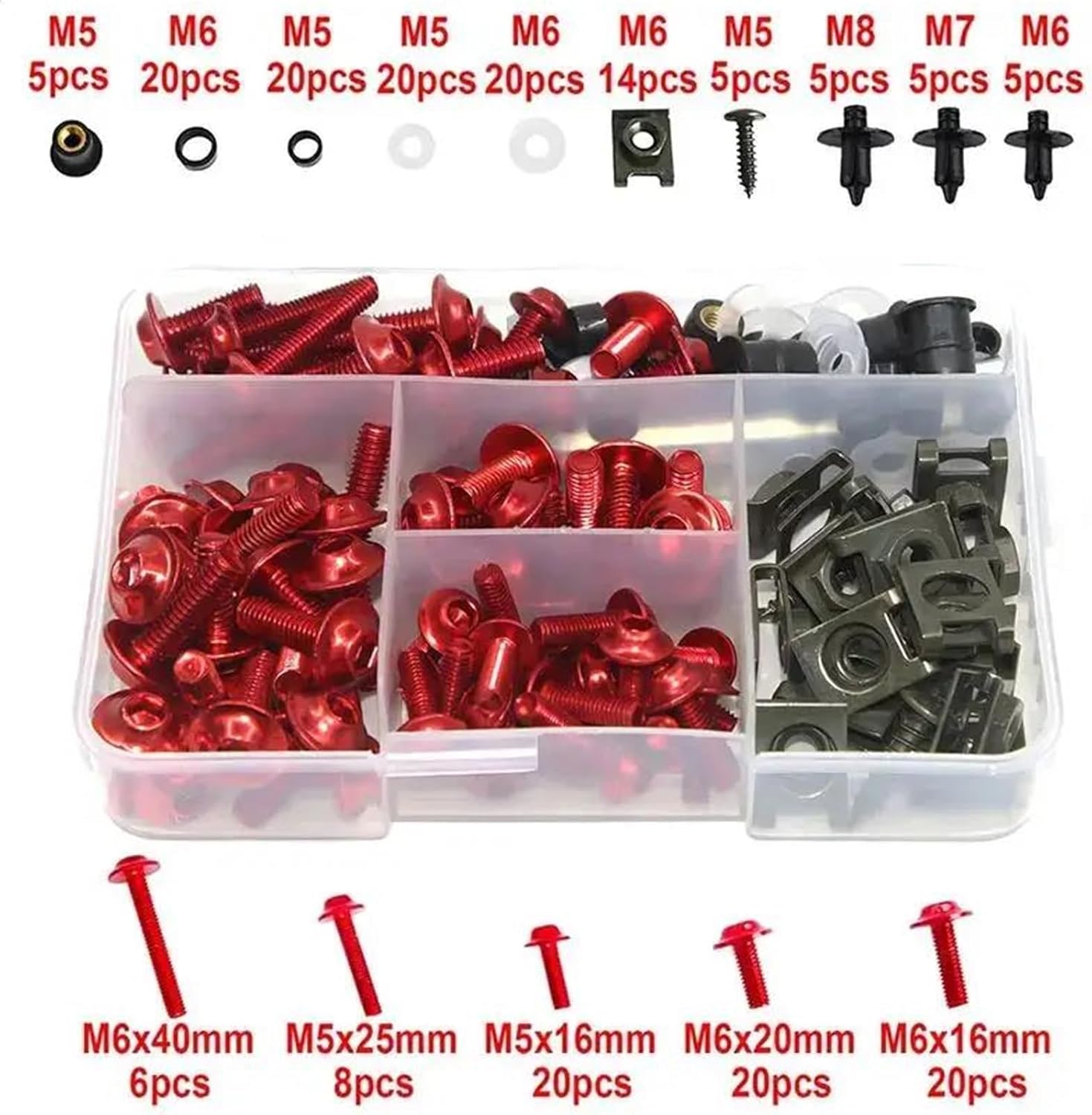 オートバイフェアリングネジボルトフロントガラスネジに適合するZX-6R ZX-10R ZX-14R ER-6N ER-6F ER6N