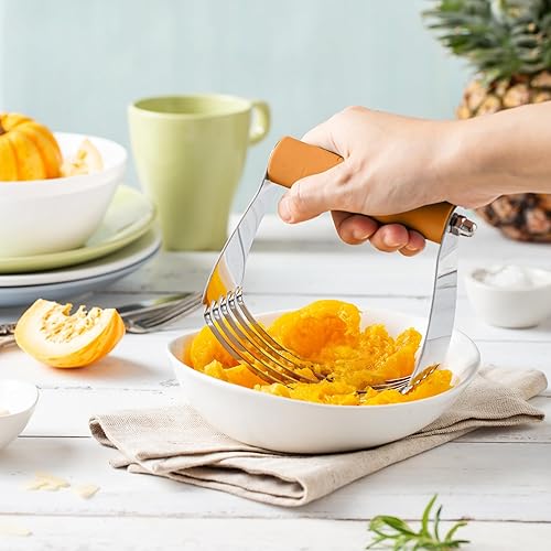 Miniatura 91 de Spring Chef Batidora de masa de tamaño mediano para hornear, herramienta cortadora de masa de acero inoxidable, herramienta manual de cortador