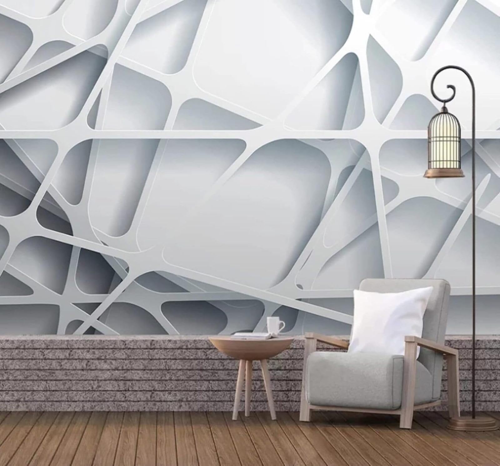 XLMING Abstract Three Dimensional Creative Art Geometric 3D Wallpaper Luxury Home Dining Decor Paste Sofa Living Room The Wall for Bedroom Mural-400cm×280cm