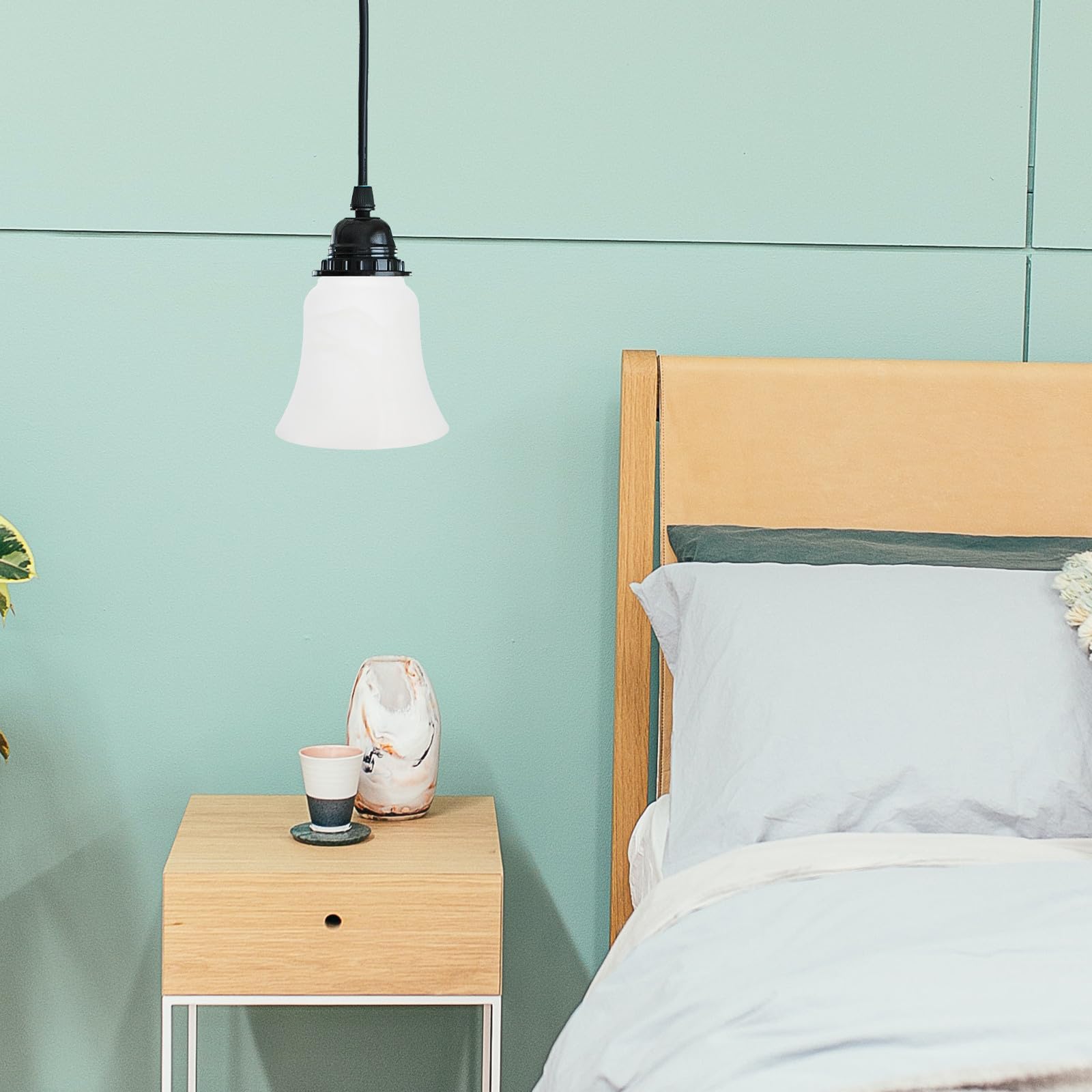 Pantallas de Lámpara de Cristal E27 para Lámpara de Techo Colgante, Diseño Creativo y Estructura Resistente, Pack de 2 Piezas para Decoración Moderna
