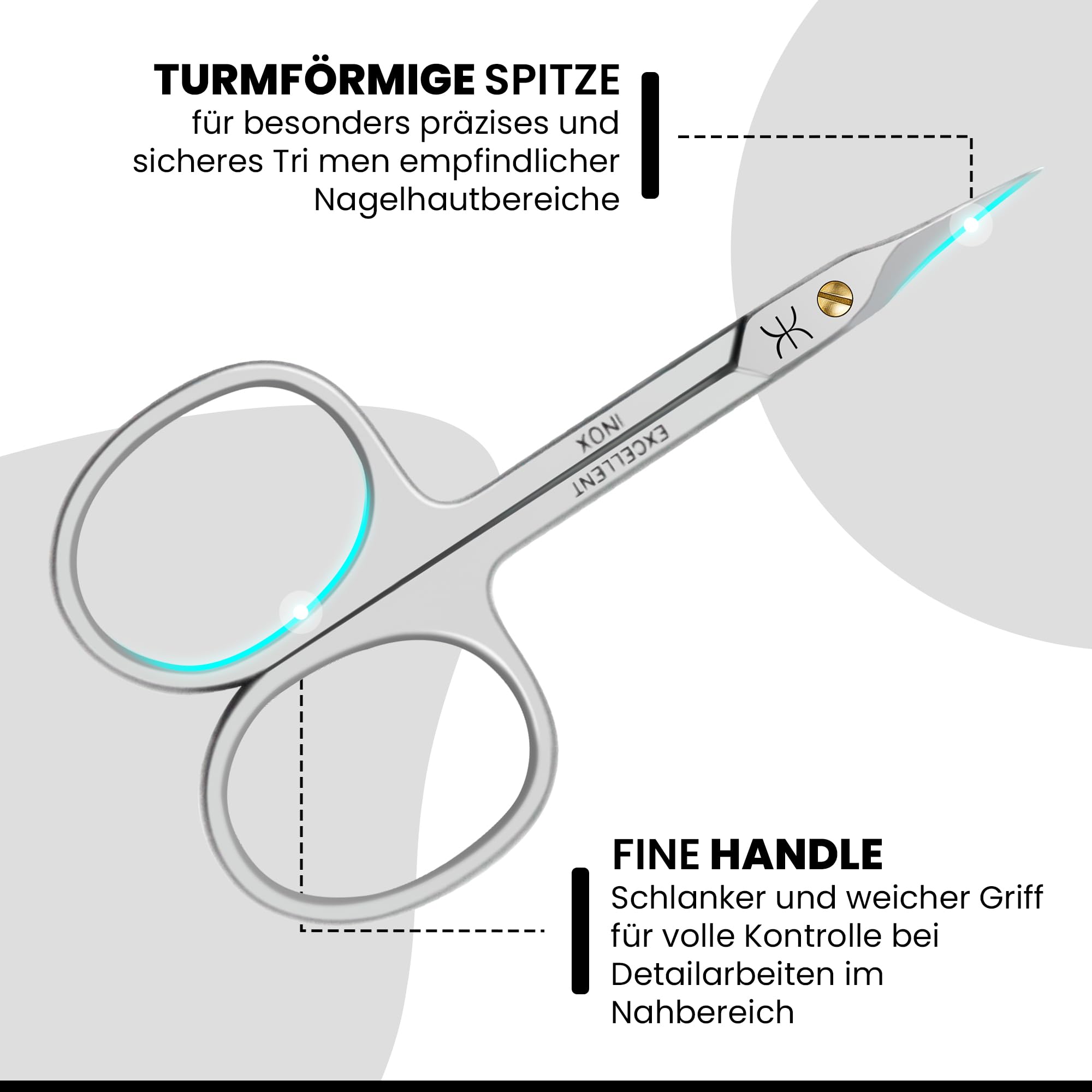 Hautschere 9 Cm Turmspitz – Aus Rostfreiem Edelstahl, Präzise Für Nagelhaut, Maniküre & Pediküre