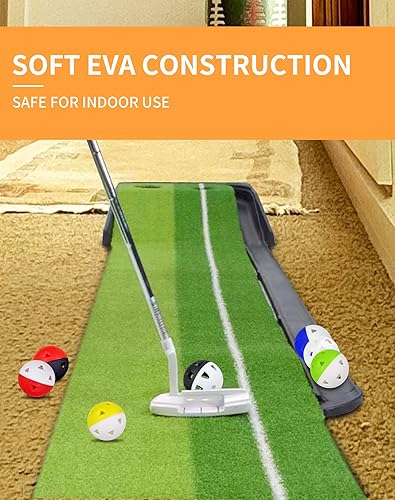 Miniatura 3 de 70 Pack Practice Golf Balls, 42mm Rubber Golf Training Ball, Hollow Airflow Limited Flight, Mini Soft Plastic Balls for Home Putting or Backyard