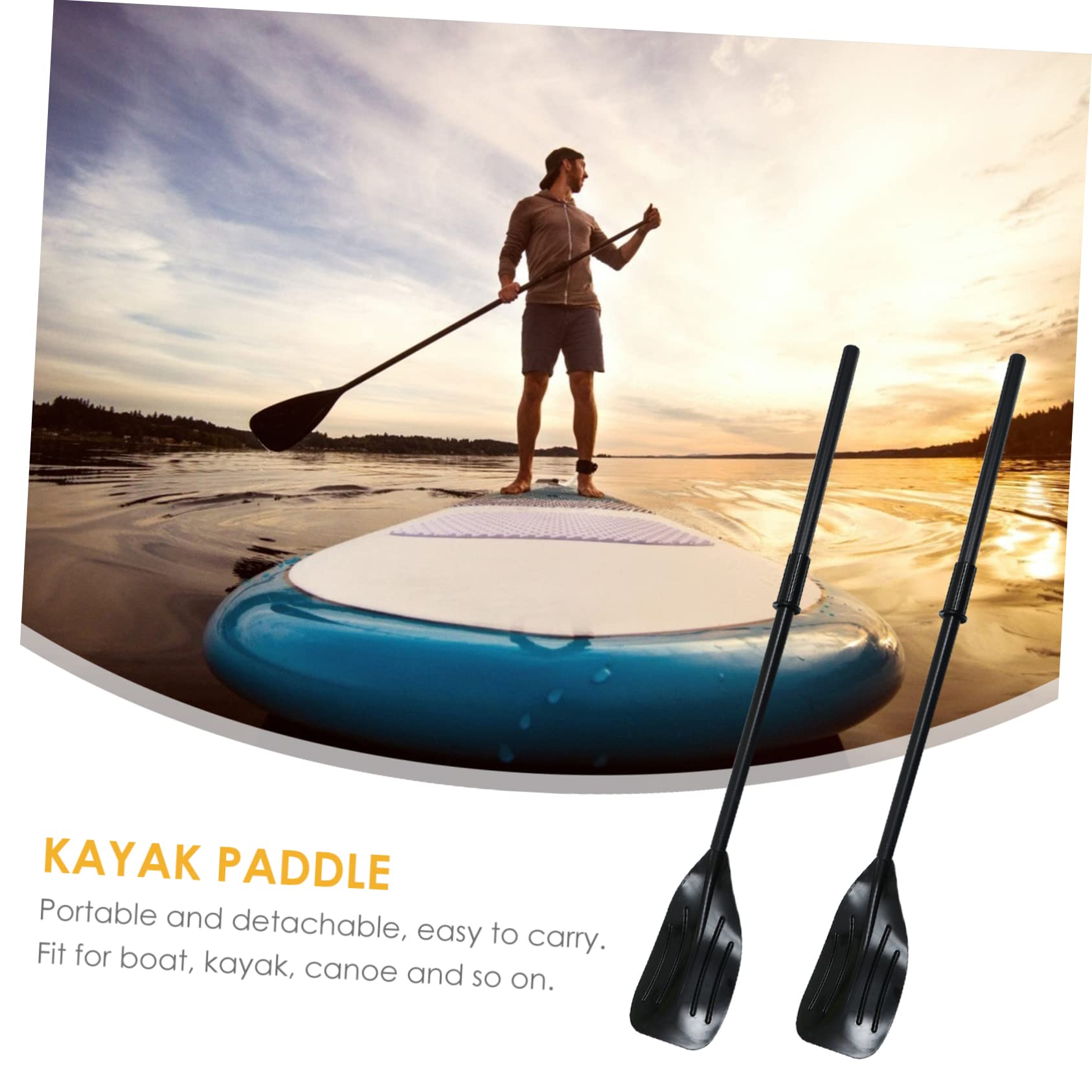 BESTonZON 2 Stück Abnehmbares Kajakpaddel PVC Paddel Robust Ergonomisch für Kajaks und Schlauchboote Wassersport