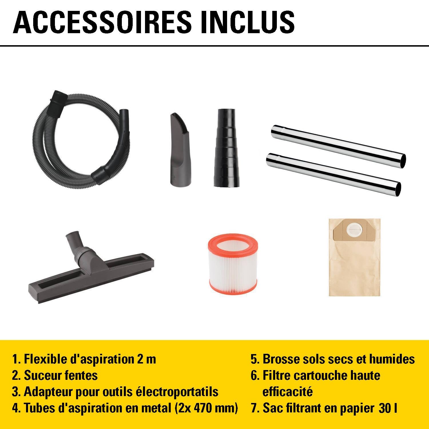 STANLEY Aspirateur Solides et Liquides SXVC30XTDE 1600 W 30 l