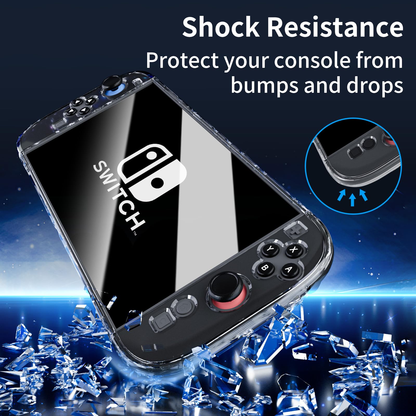 [120 piezas]HEYSTOP Carcasa Protectora para La Consola Nintendo Switch 2 Funda con Diseño de Soporte Hueco Delgado Carcasa con Absorción de Impactos y Antiarañazos para Nintendo Switch 2 Último Modelo