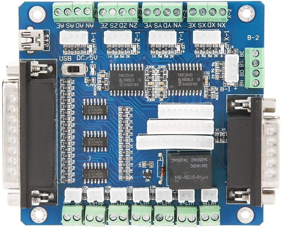 ZJchao 5-Axis CNC Stepper Motor Driver Controller LPT Board Interface Board