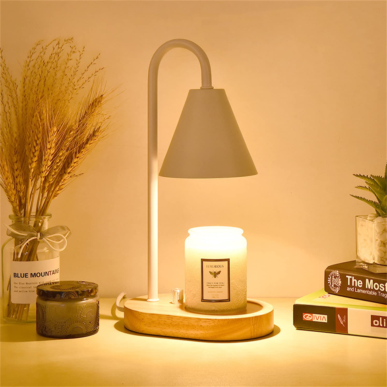 Lampa Do Podgrzewania Wosku świec, ściemniana świeca Do Aromaterapii, Elektryczny Topielnik Do świec Kompatybilny Z Małymi I Dużymi świecami, Podgrzewacz Do Wosku Do Wystroju Domu(Color:A)
